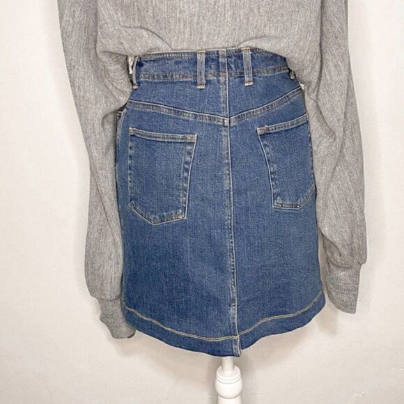 JONES SPORT Women's Vintage High Waist Denim Mini Skirt. Size 6. - Picture 2 of 4